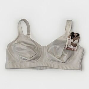 NWT Cacique Sensual Wire Free Bra 42D Ivory Full Coverage Wireless Beige Comfort